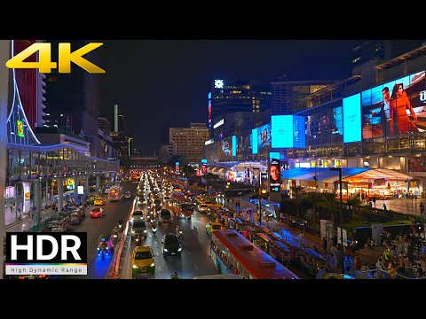 Saturday Night Walk in Bangkok Downtown 2023 - Siam Square to CentralWorld [4K HDR Walking Tour]