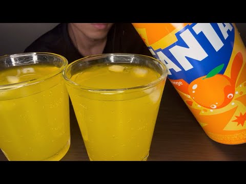 ASMR FANTA ORANGE DRINKING SOUNDS ファンタオレンジを飲む音