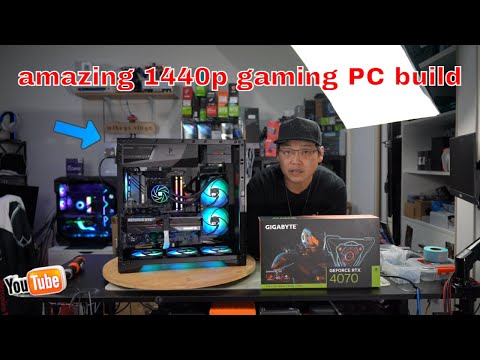 amazing 1440p gaming pc 5800X3D with gigabyte gaming oc rtx 4070 12gb