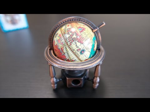 【地球儀くるくる】 アンティーク調の鉛筆削り プチプラ!? Globe Pencil Sharpener. Antique Style