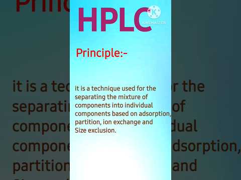 HPLC Principle, Parameters, Colums and Parts