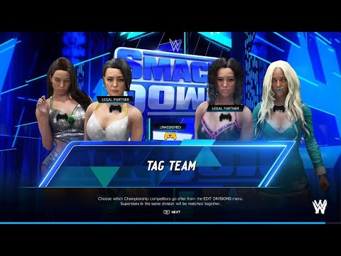 WWE 2K24: AWA Friday night smackdown: Erin & Shannon vs The Suicide blondes