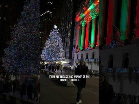 Best Christmas Tree in NYC is not Rockefeller Center #nycchristmas #christmastree #nyse #bestofnyc