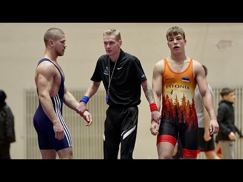 Tristan Aleksandrov (EST) vs Kevin Kreedemann (EST) 79kg. Mens freestyle wrestling.