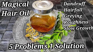 Home Made Hair Oil For Hairfall, Greying, Dandruff, Roughness #curryleavesoil  #curryleaveshairoil