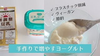 手作り豆乳ヨーグルト //  プラスチックゴミを減らしたい! ヴィーガンでもOK!