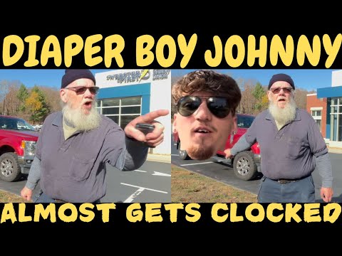 Diaper Boy Johnny Nearly Gets Clocked by an Elderly Man—Priceless! HAHAHA!