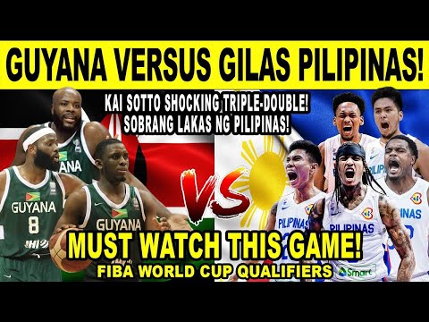 GILAS PILIPINAS vs GUYANA - Kai Sotto Shocking Triple-Double! FIBA Qualifiers 2k