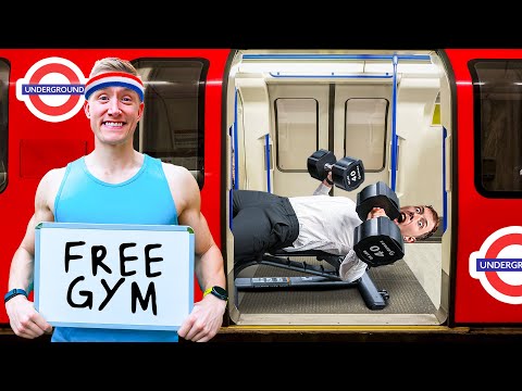 I Opened a FREE GYM on a Moving Train!