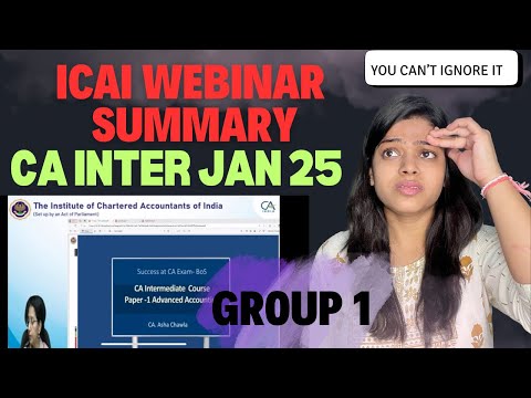 ICAI Important Updates on CA Inter Advance Accounts – ICAI Seminar Summary 📖#ca #icai #cainter