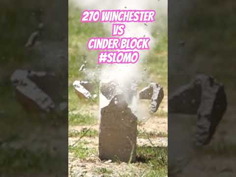 270win Vs Cinder Block #ozziereviews #slowmotion #shooting #270win #gun #slowmo #firearms #guns