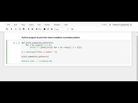 Day 28 : Python program to print the natural numbers summation pattern