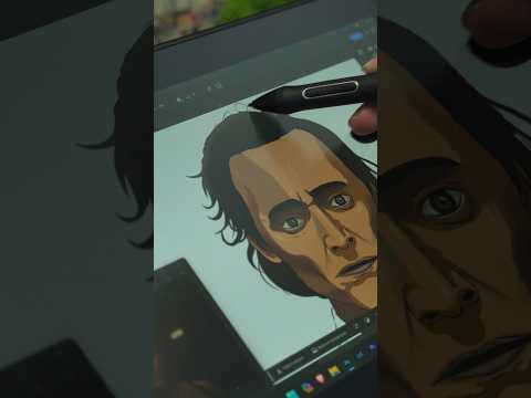 DRAWING LOKI DIGITALLY! #shorts #lokiseason2 #loki