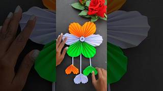 Tri Colour Wall Hangings Ideas 😍#republicdaycraft #shorts