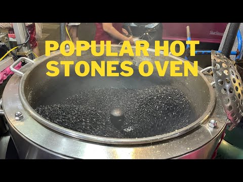 street hot stones oven जापान की प्रसिद्ध हॉट स्टोन मशीन से काजू मूंगफली तेल के बिना तले