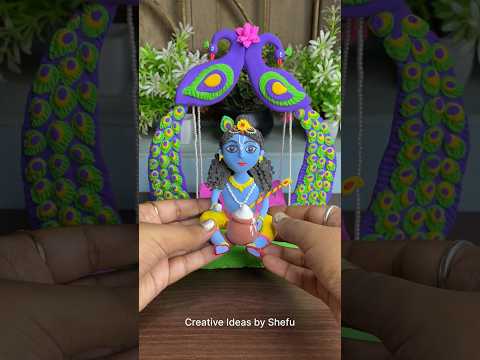 DIY clay Bal Gopal Jhula making #shorts