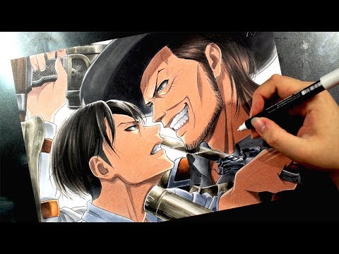 Speed Drawing - Levi vs Kenny [SHINGEKI NO KYOJIN]