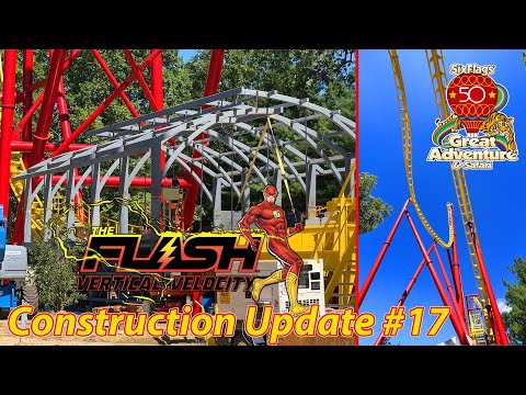 Flash Vertical Velocity | Construction Update #17 | Six Flags Great Adventure   September 8th, 2024