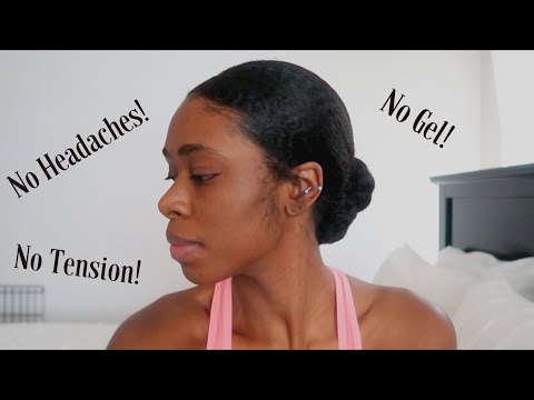 "Slick" Bun On Thick Natural Hair