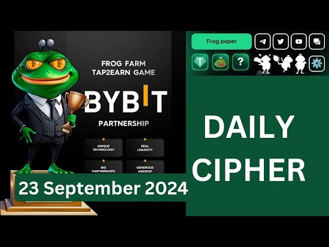 Frog 🐸 Farm Daily Cipher 23 September 2024 | Crypto Airdrop