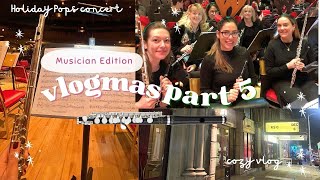 Holiday Pops Orchestra concert vlog 🎄 | katieflute vlogmas 2024 part 5