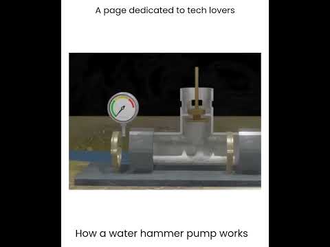 How a Water Hammer Pump Works 🌊 Turning Shock Waves into Power! #EngineeringMagic #learnwithme