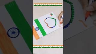 DIY Republic Day Craft Idea #shorts #papercraft #shortsvideo #diy #republicdaycardmaking