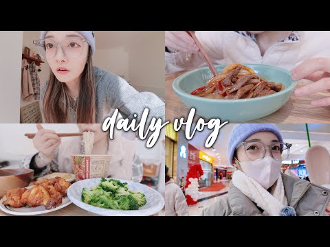 VLOG#70｜冬日独居一人食两餐🍲｜价值800元的翻车披萨🍕｜三明治当然是越厚越好｜玫瑰花和午后的红茶｜酸辣粉自制烤翅配西兰花