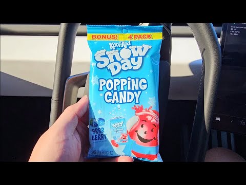 Dollar Tree Item Review Kool-Aid Popping Candy Snow Day Brrr Berry Flavor Taste Test