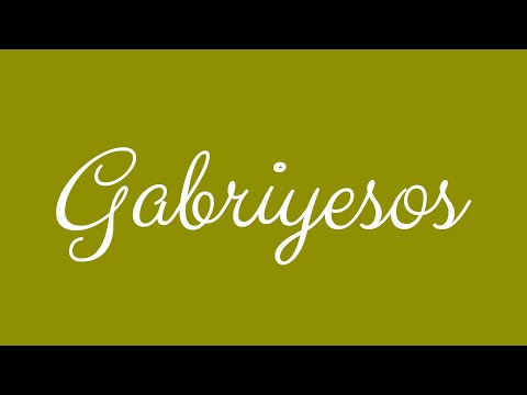 ✎ Gabriyesos ✎ English Cursive Handwriting Tutorial