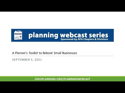 A Planner's Toolkit to Reboot Small Businesses