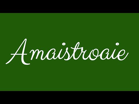 ✎ Amaistroaie ✎ English Cursive Handwriting Tutorial