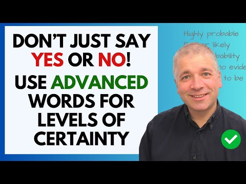 Improve English Speaking Skills: Learn DIFFERENT LEVELS OF CERTAINTY