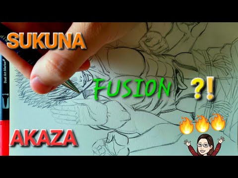 Drawing Sukuna \ Akaza MASHUP !!#sukuna#akaza#drawing#fyp