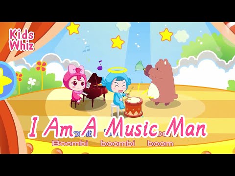 I Am A Music Man | 学英文 | 英文经典儿歌 | 卡通动画 | English kids nursery rhymes |Learn English | Kids Whiz