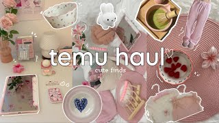 huge TEMU haul 🎀🍥 | cute accessories, clothing, aesthetic room decor, kitchen finds