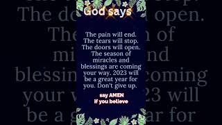 God says The pain will end | gods message for me today #shorts