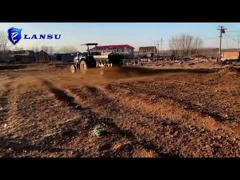 Tractor pulled double disc fertilizer manure spreader