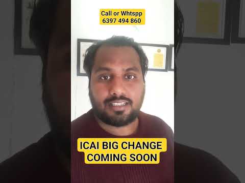 ICAI Big Change Coming Soon  #icai #caannouncement