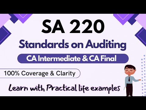 SA-220 "Quality control for an Audit of Financial Statements" in English | CA Inter & Final