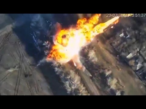 A new footage showing the military equipment of the Russian forces getting destroyed.