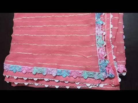 Attach lace on dupatta easy method /dupatte pr lace lagane ka Aasan tarika