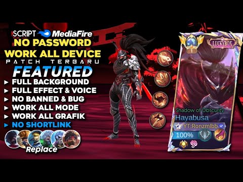 Script Skin Hayabusa Luckybox Shadow of Obscurity No Password | Full Effect & Voice - Patch Terbaru