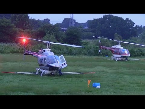 【2024へリコプター航空防除作業】ヘリコプター散布映像総集編（Bell 206B ,AS350B）/Helicopter Crop Dusting in Japan.