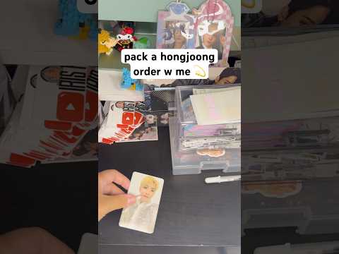 pack a hongjoong order with me 💫 #pwm #packwithme #packingorders #ateezhongjoong #hongjoong