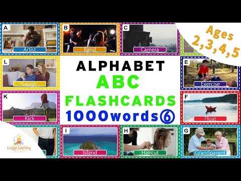 [English] フラッシュカード ABC アルファベット 1,000語⑥  2〜5歳 子供向け 英単語 ABC FlashCards for Child from 1000 Dictionary