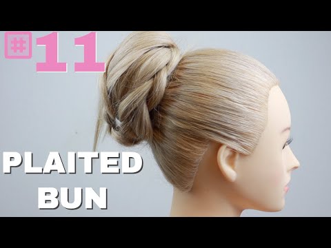 Plaited bun hair tutorial, quick easy and great for weddings, proms and nights out.