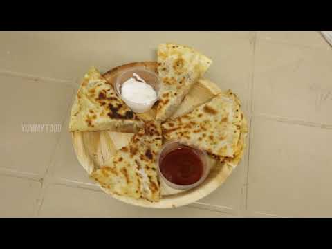 Chicken Paratha Quesadilla || Mexican Snack Quesadilla Recipe