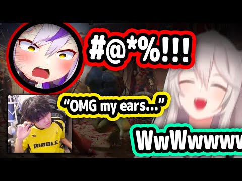 Botan and JP Streamer Can't Handle Laplus Freaking Out Loudly While Fighting Her In SF6【Hololive】