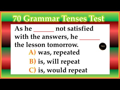 70 test - English All Tenses Mixed Quiz | Verb Tenses in English | No.1 Quality English